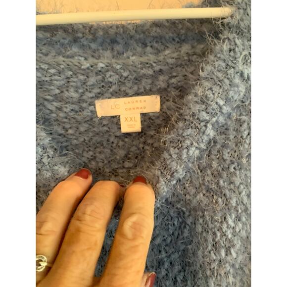 LC Lauren Conrad Blue Tunic Style Mohair Vibe Long Sleeve Size XXL - Picture 3 of 7
